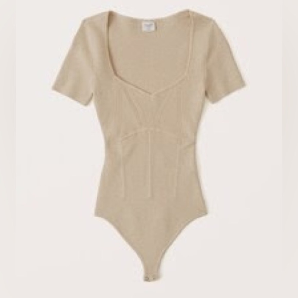 Corset-Inspired Short-Sleeve Bodysuit